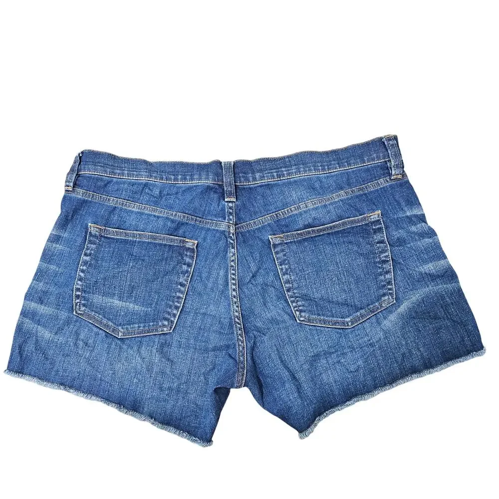 J Crew Indigo Denim Shorts Women’s Cutoff Pockets Raw Hem 31 - Picture 2 of 4